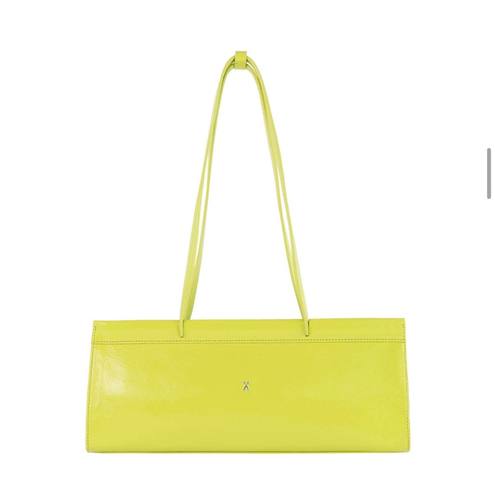 Shoulder Leather Bag S Lime